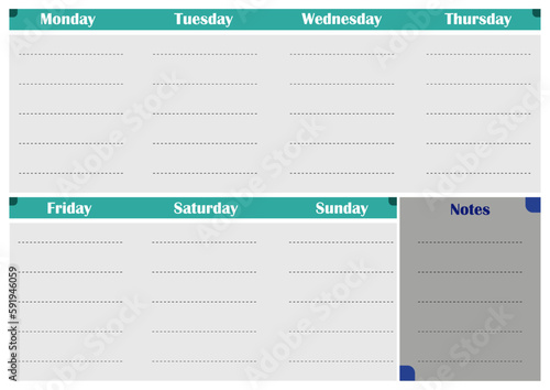 Planificador semanal, organizador semanal