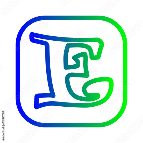 alphabet e icon