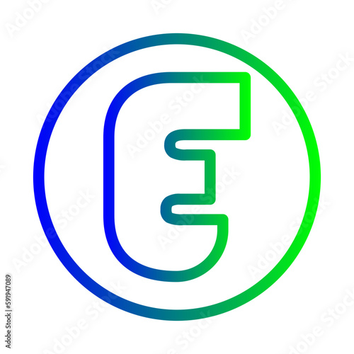 alphabet e icon