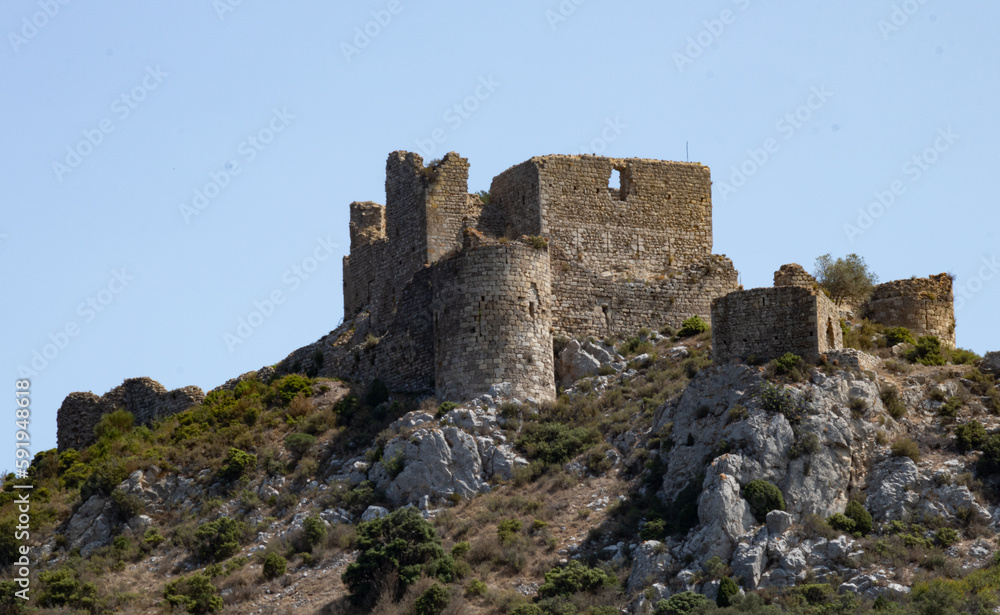 ruins of castle, ruines du chateau cathare d'Aguilar
