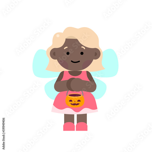 Kid with Halloween Costum Fairy