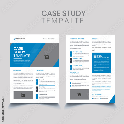 Case Study Template, Flyer Template, Poster design with Case Study