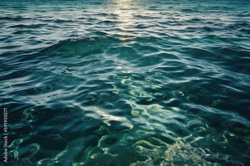 waves on the beach created with Generative AI technology waves on the beach created with Generative AI technology