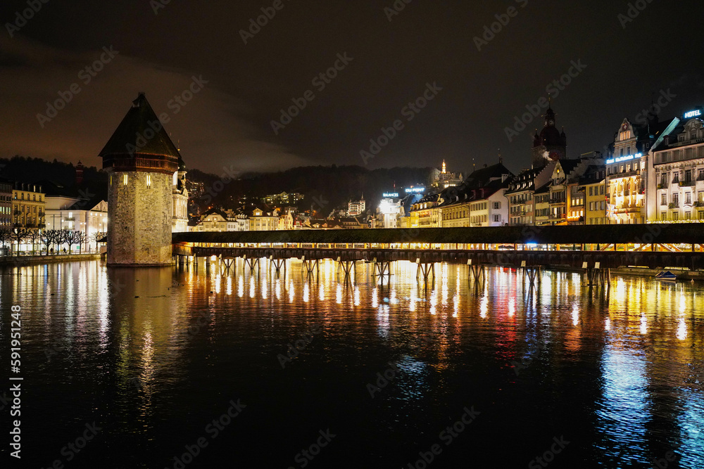 Luzern, Switzerland nightview