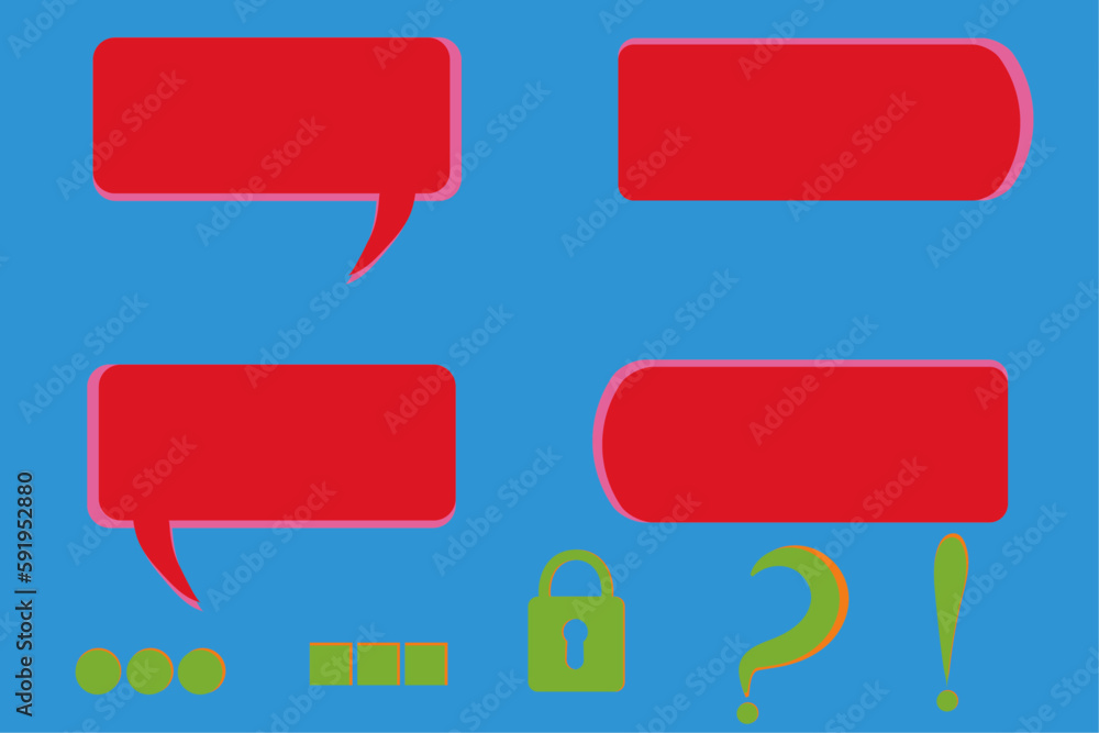Vector Set of chat speech bubbles Vector Set of chat speech bubbles