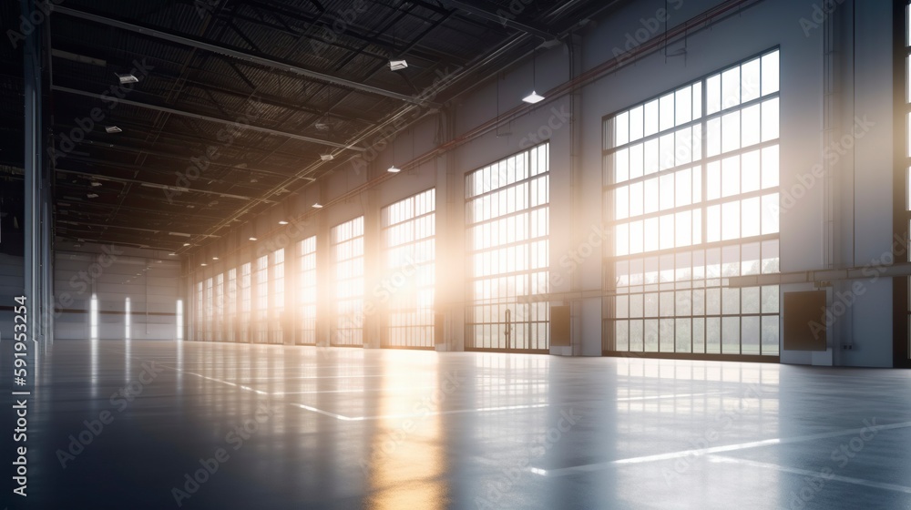 Warehouse, Generative AI, Illustration Warehouse, Generative AI, Illustration
