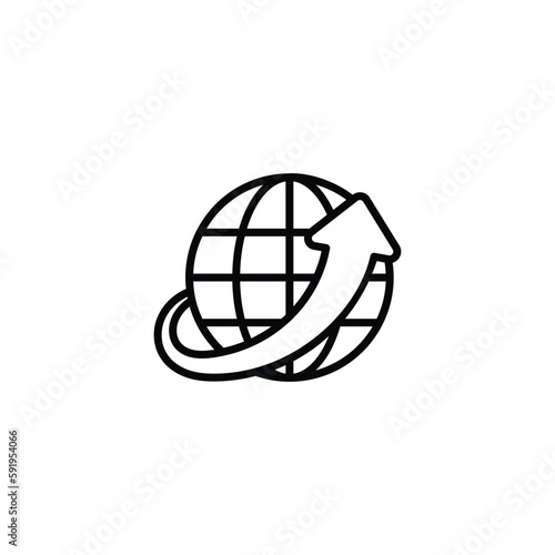 Global icon design with white background stock illustration