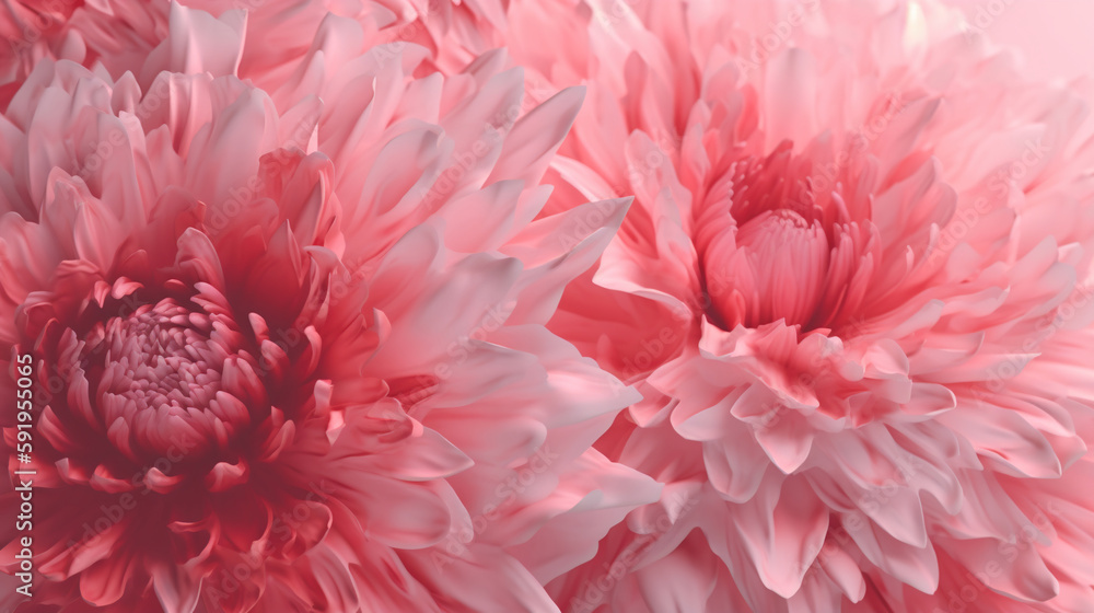 Beautiful abstract floral background with pink flowers. Generative Ai