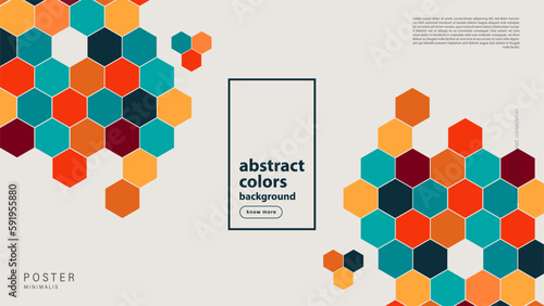 Hexagons background abstract science design vector illustration. Vector background can be used in cover design, book design, poster, cd cover, flyer, website backgrounds or advertising. Vector