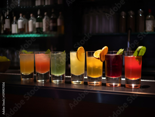 Alcohol fruit beverage shot...