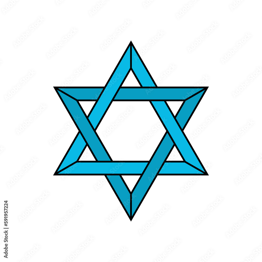 Vector illustration of the Jewish Star of David symbol combined with decorative design elements. Vector illustration of the Jewish Star of David symbol combined with decorative design elements.