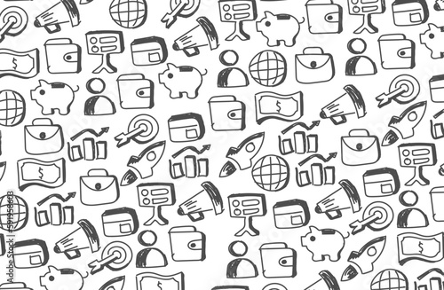 business and finance hand drawn background
