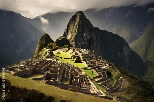 The Machu Picchu in Peru, generative artificial intelligence 