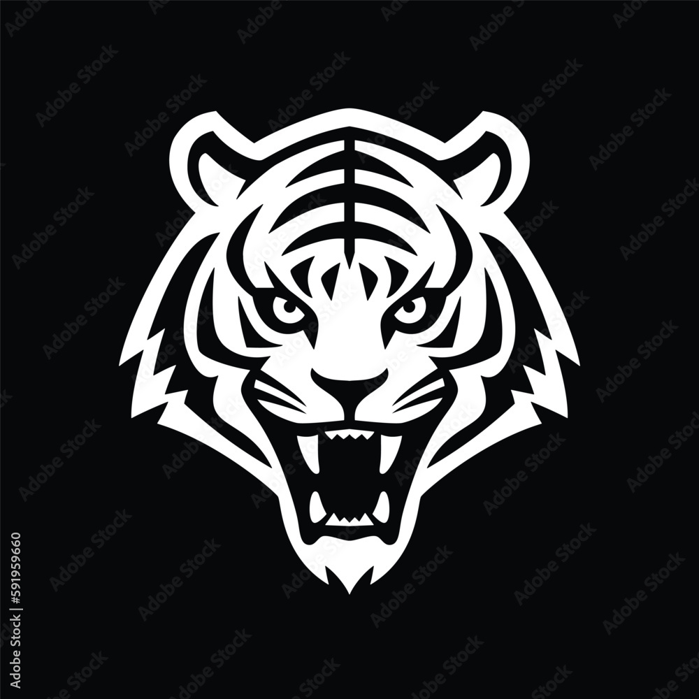 tiger head vector mascot logo