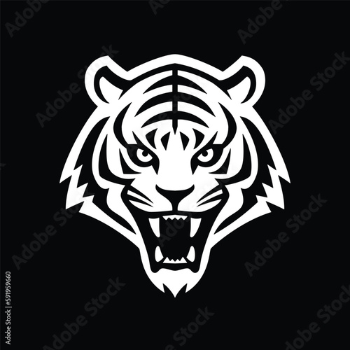Fototapeta Naklejka Na Ścianę i Meble -  tiger head vector mascot logo