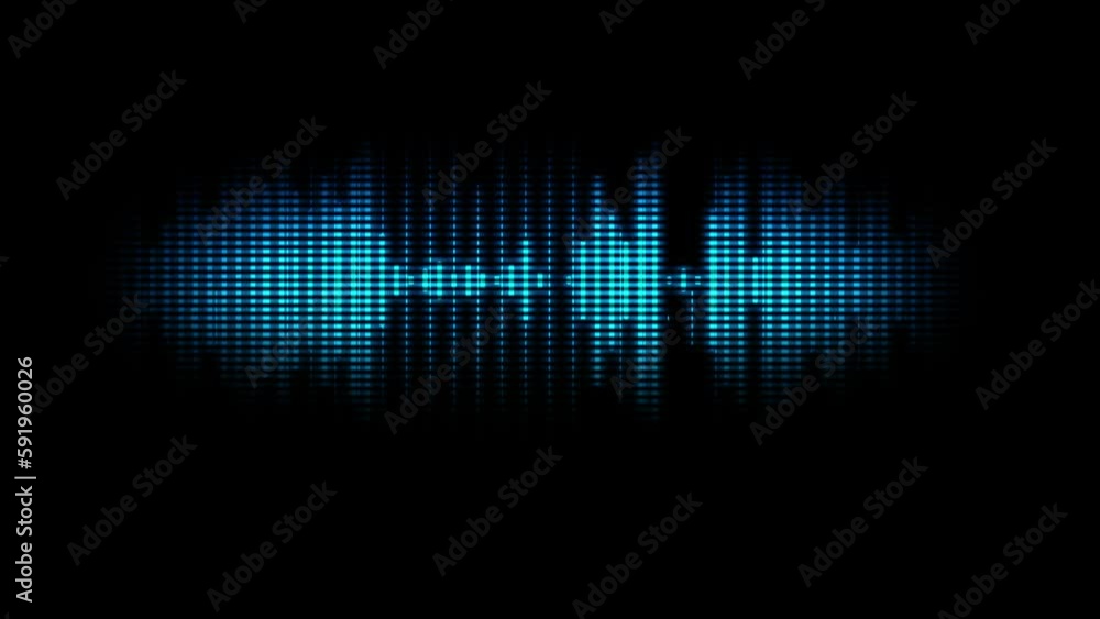 Audio levels pulsating on black background animation Audio levels pulsating on black background animation