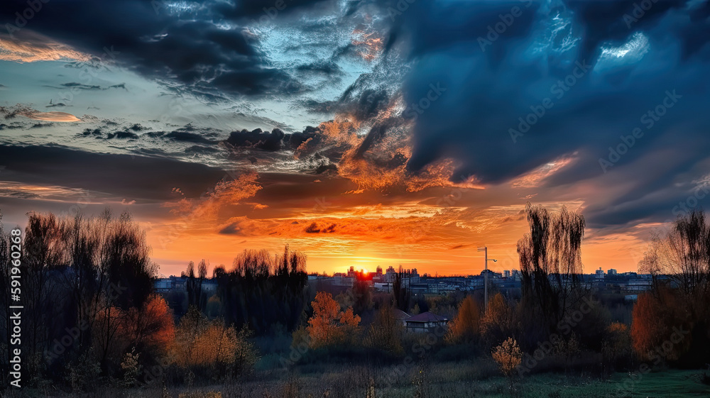 Obraz premium colorful sky for background concepts created with Generative AI technology