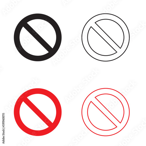 Conjunto de iconos de señales de stop. Vector. Vista de frente