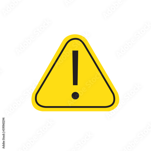 Icono de signo de exclamación amarillo. Vector