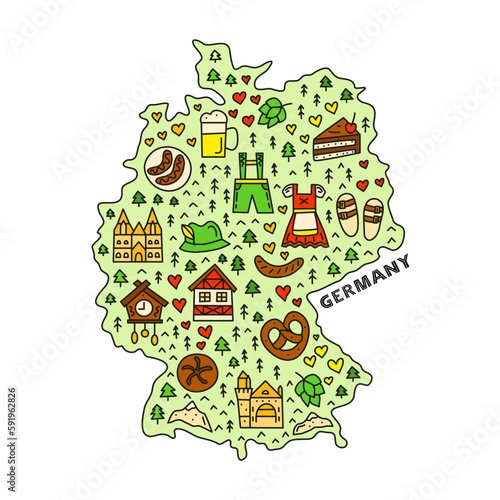Doodle Germany map.
