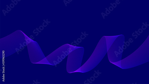 Abstract Background Blue violet wave lines Flowing waves design Abstract digital equalizer sound wave Flow. Line Vector illustration for tech futuristic innovation concept background Graphic design © Alina