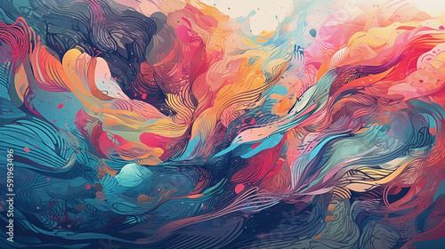Wonderful illustration - wallpaper (Generative AI)