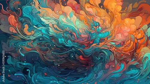 Wonderful illustration - wallpaper (Generative AI)