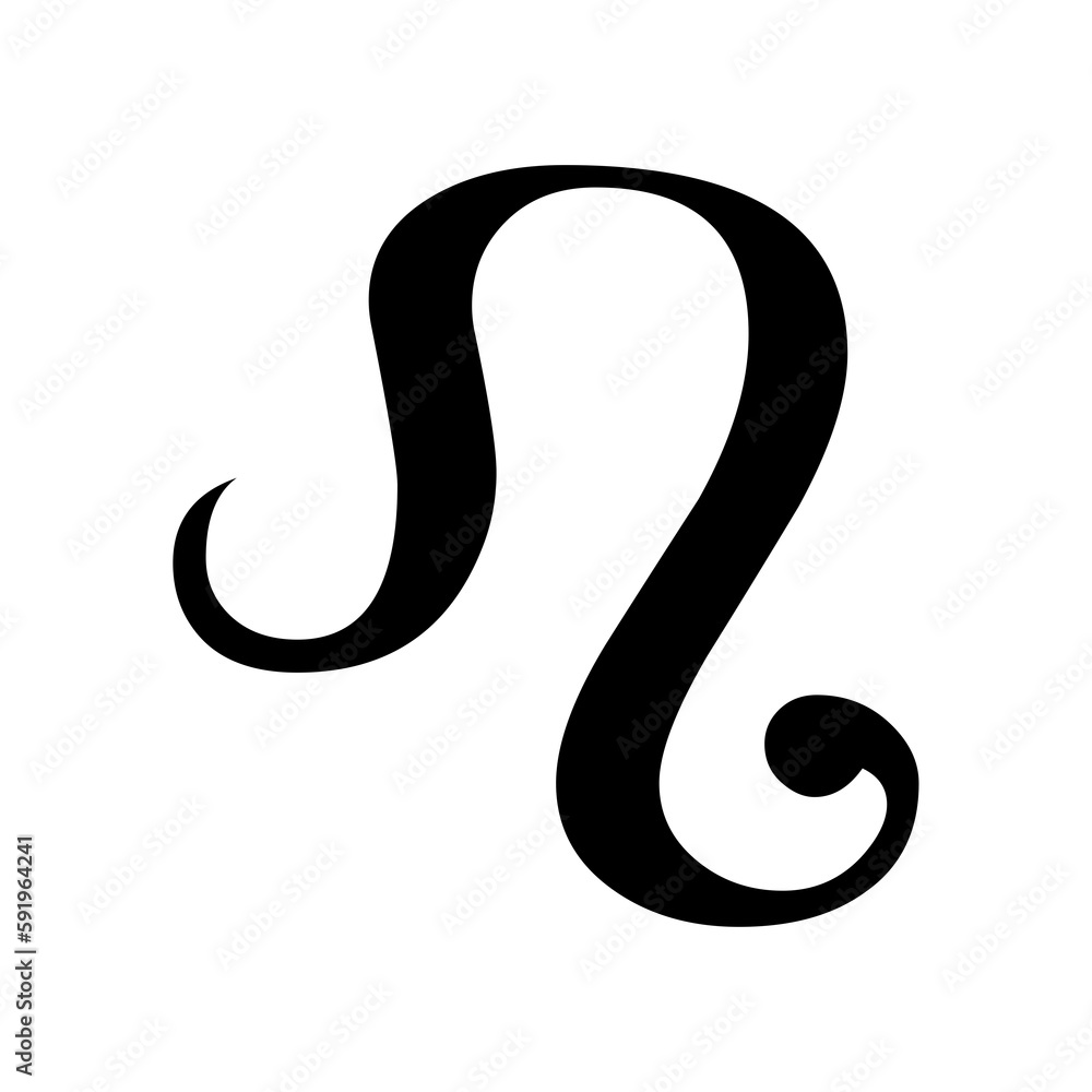 Digitally generated image of Leo sign Digitally generated image of Leo sign