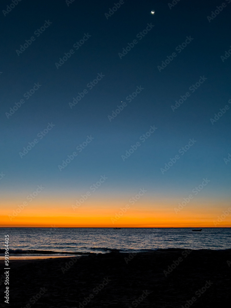 sunset over the sea