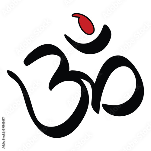 Om .  Aum ,  symbol of Hinduism flat icon  