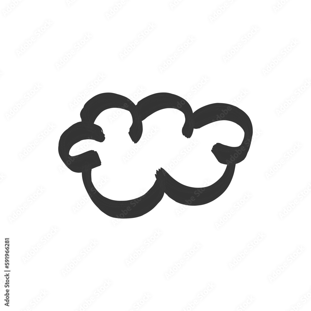 cloud hand drawn icon on white background cloud hand drawn icon on white background