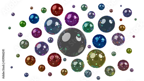 bubbles liquid in space light and shadow slime colorful rainbow for Illustrator or photoshop.