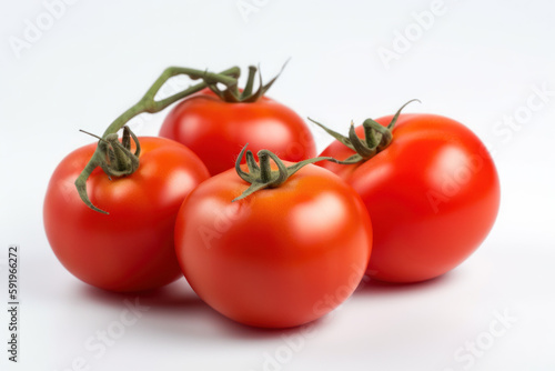 Tomato, multiple tomatoes on a white background, generative ai, Fresh tasty vegetables, Fresh ingredients, cooking ingredients © S
