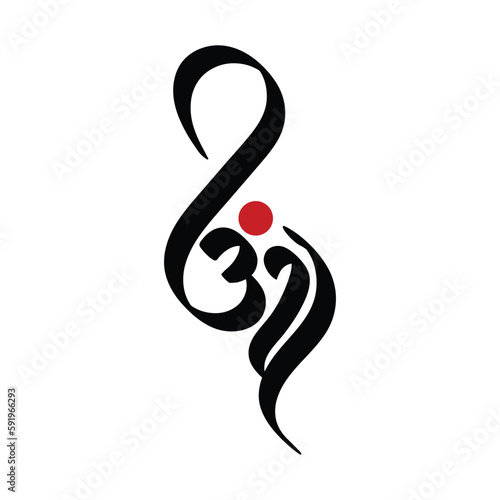 Om .  Aum ,  symbol of Hinduism flat icon  