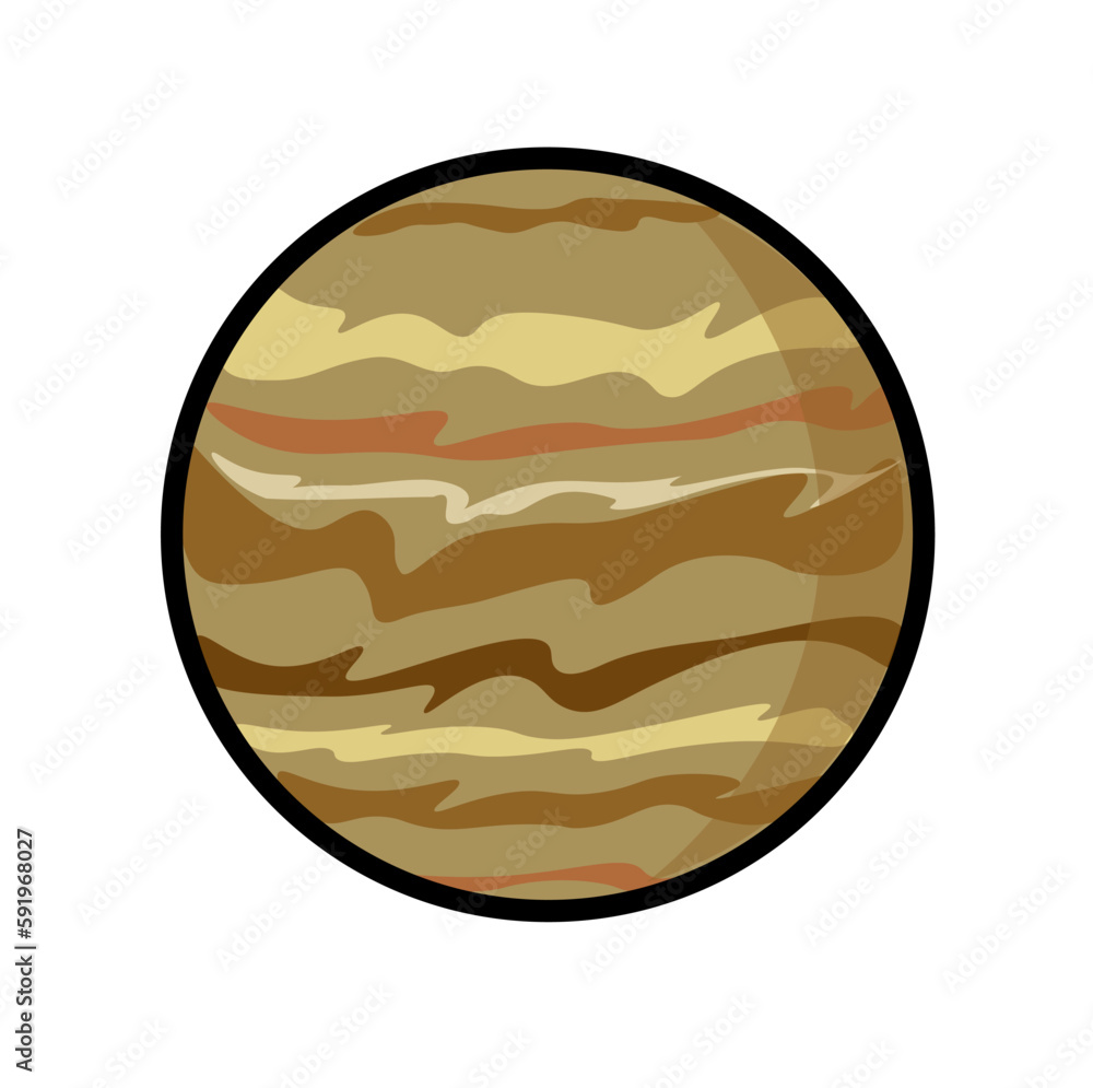 Jupiter vector. Jupiter planet, solar system. Art & Illustration Jupiter vector. Jupiter planet, solar system. Art & Illustration
