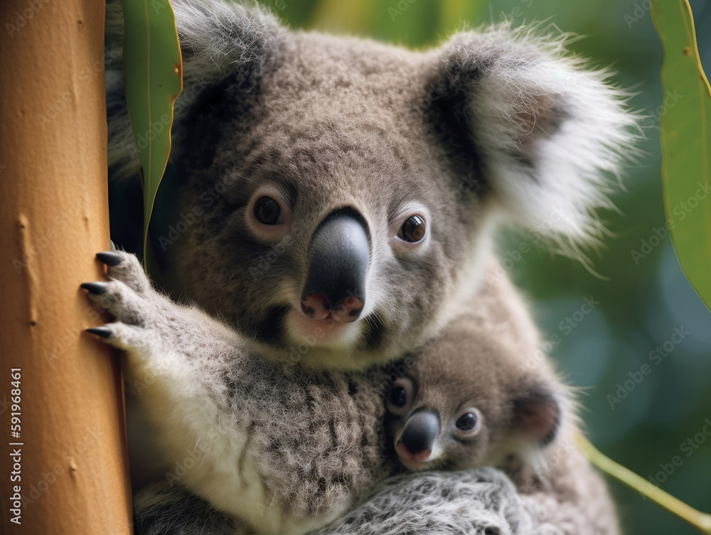 Obraz premium Baby Koala and his Mother
