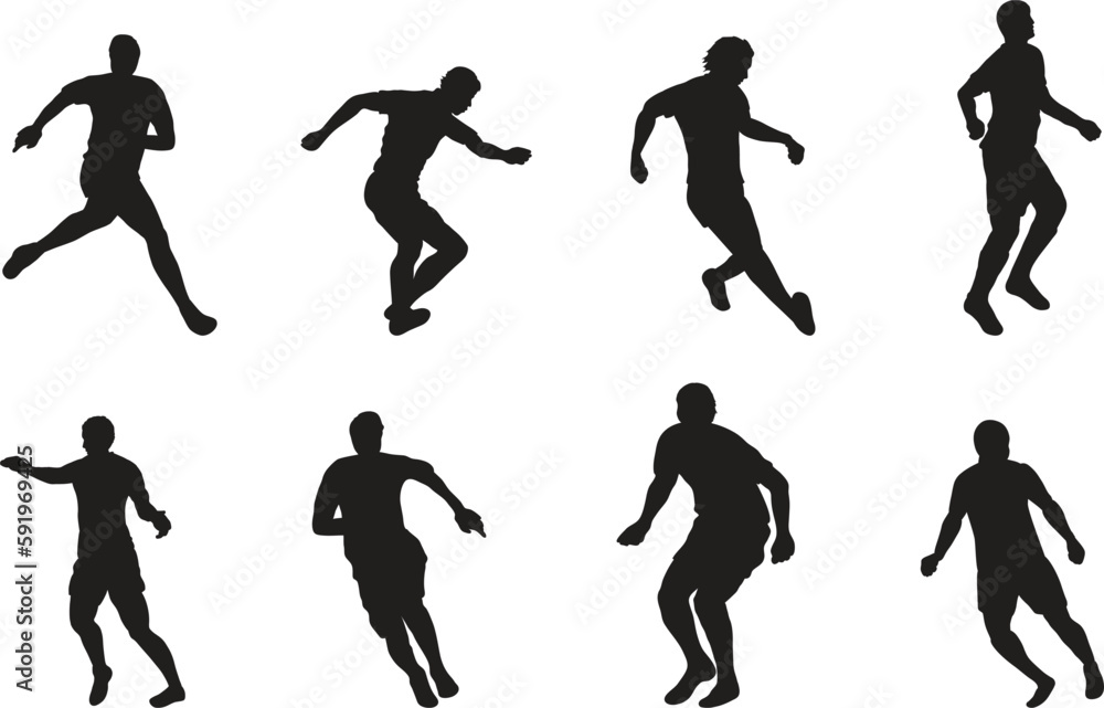 set of silhouettes of people set of silhouettes of people