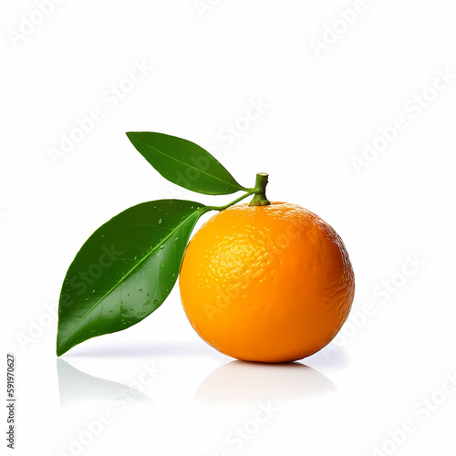 Orange Fruit Isolated On White Background. Generative AI