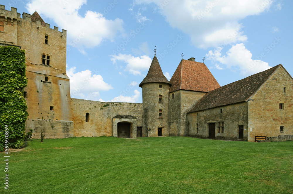 Perigord, the picturesque castle of Biron in Dordogne