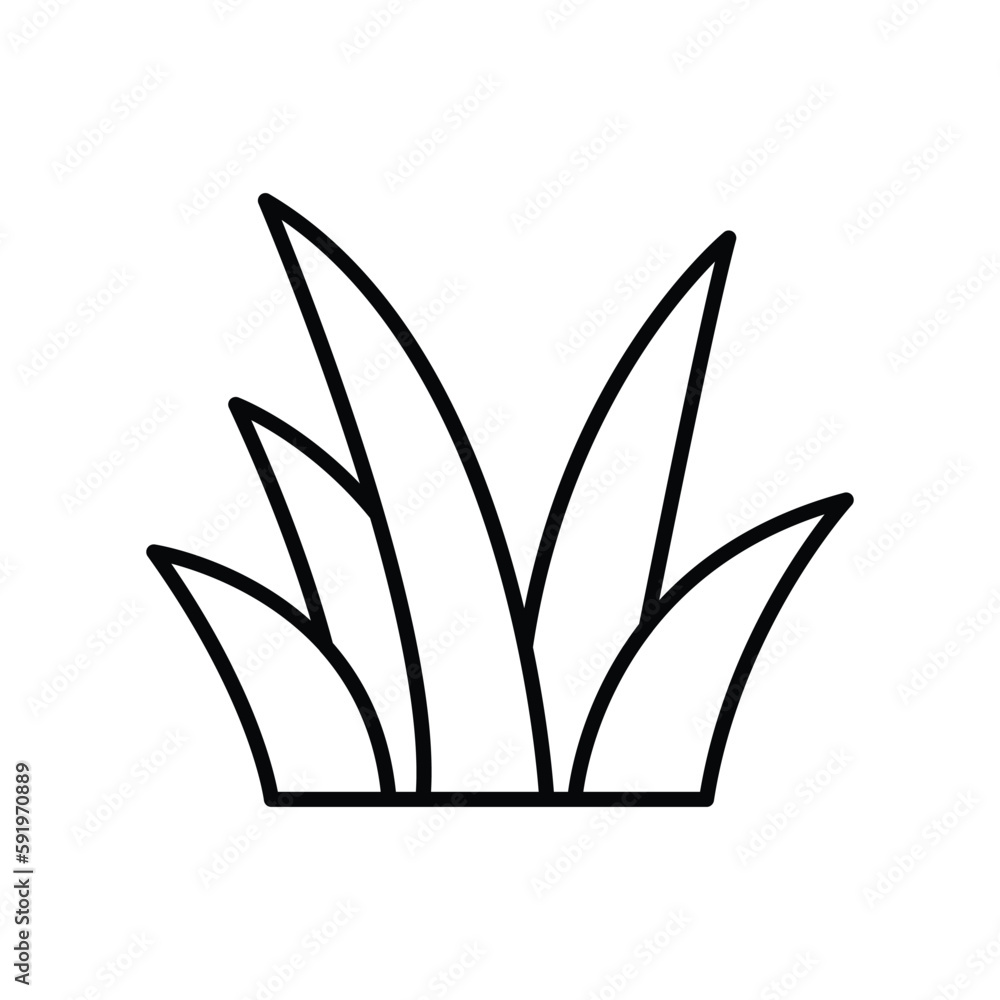 Grass icon vector on trendy design