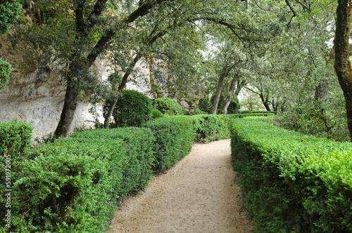 Perigord, the picturesque garden of Marqueyssac in Dordogne