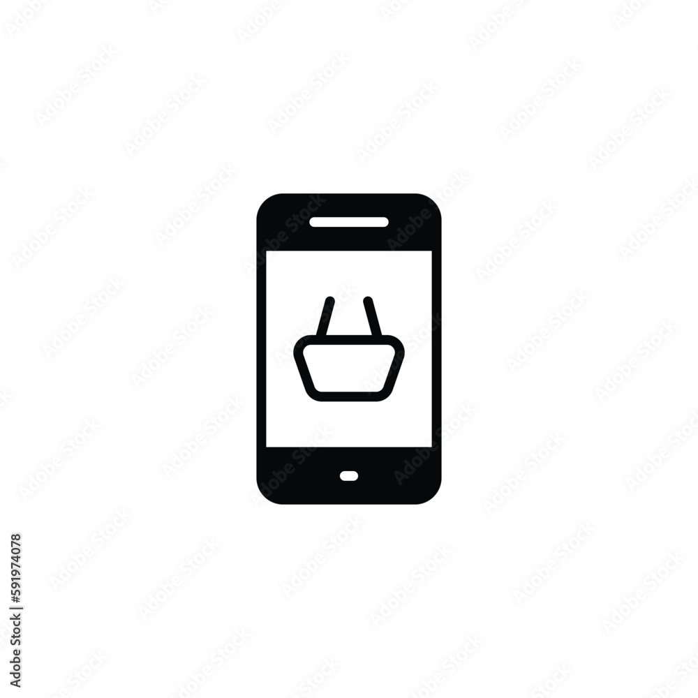 Online Shopping icon design with white background stock illustration Online Shopping icon design with white background stock illustration