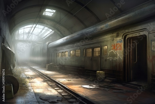 Old Metro Station Game Art Wallpaper Background