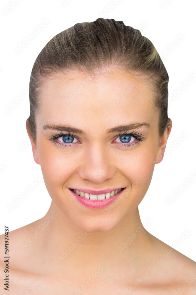 Smiling blonde natural beauty Smiling blonde natural beauty