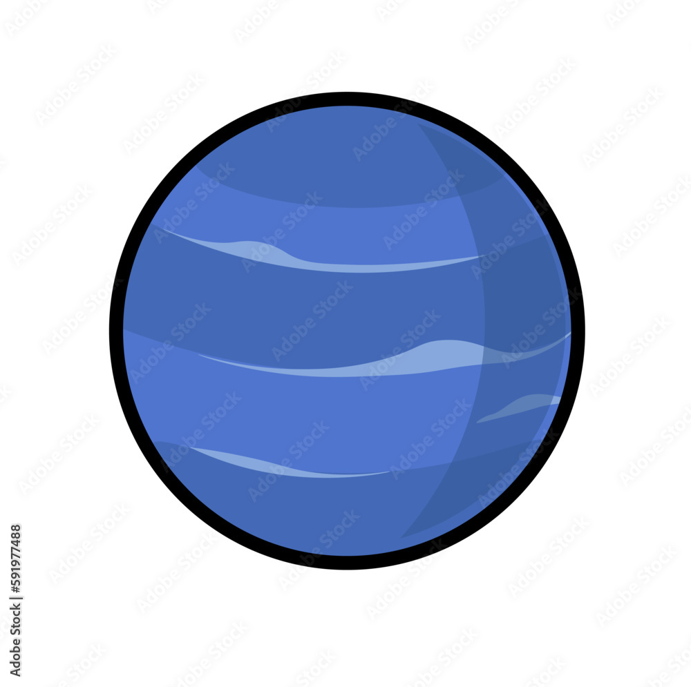 Neptune vector. Planet Neptune, solar system. Art & Illustration Neptune vector. Planet Neptune, solar system. Art & Illustration