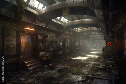 Old Metro Station Game Art Wallpaper Background