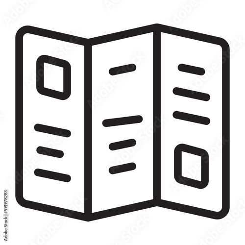 brochure line icon