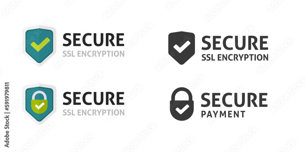 Secure ssl payment tick lock icon vector label badge check mark, https security shield black white simple pictogram graphic, protected encryption technology image clipart Secure ssl payment tick lock icon vector label badge check mark, https security shield black white simple pictogram graphic, protected encryption technology image clipart