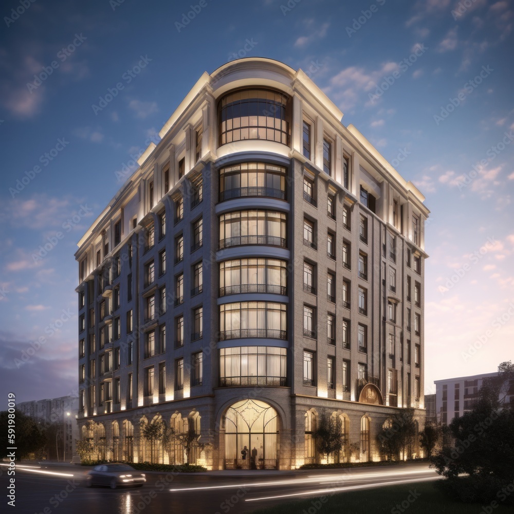 Fototapeta premium Premium luxury hotel building