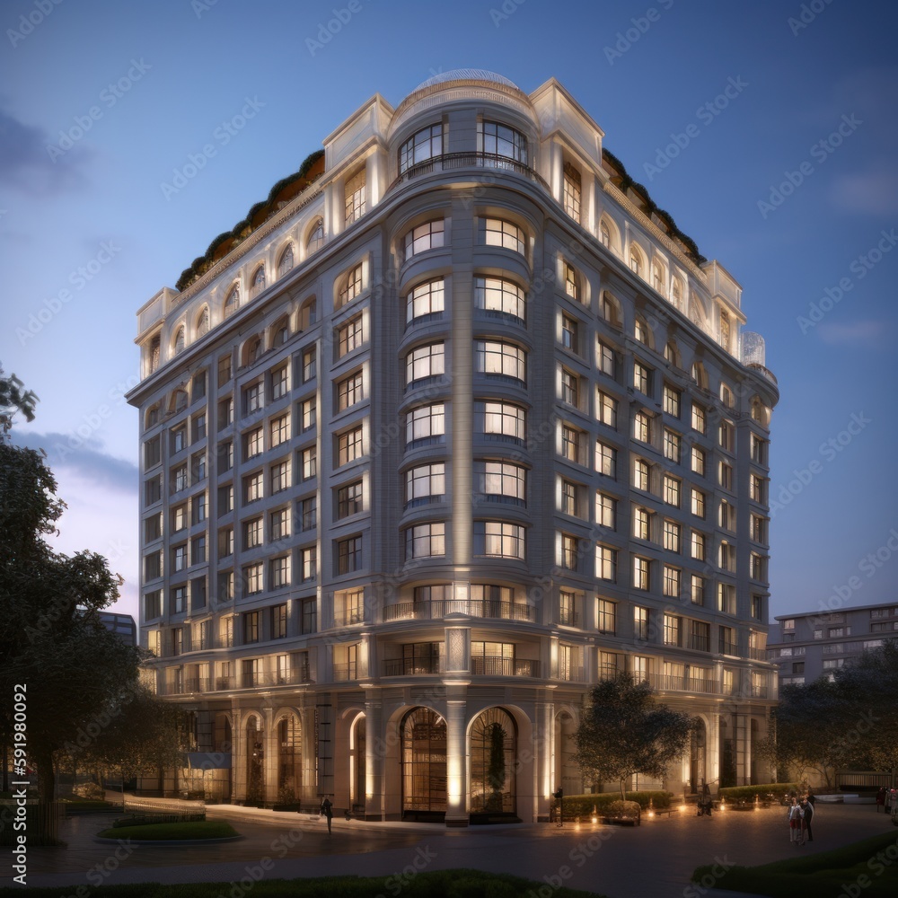 Fototapeta premium Premium luxury hotel building